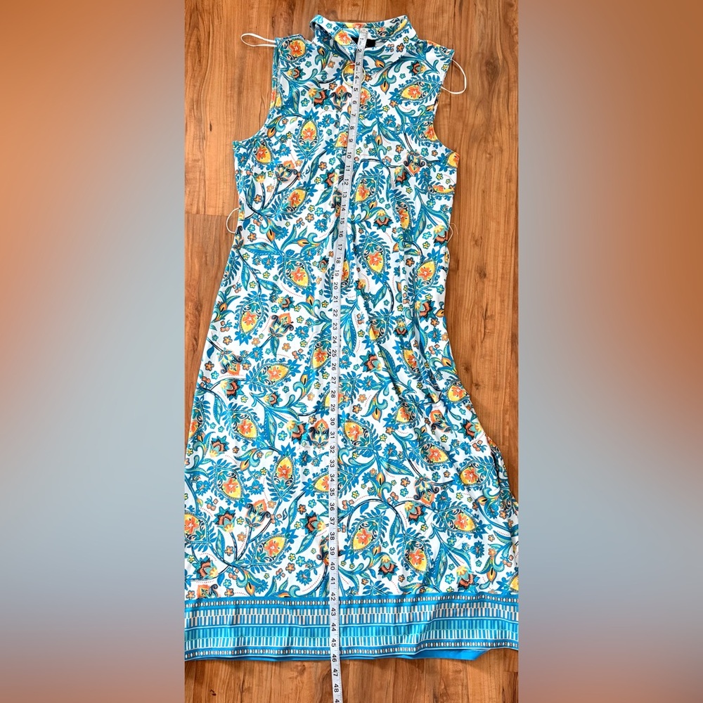 MSK Vibrant Colorful Maxi Dress Size Large - Picture 5 of 8